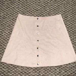 velvet button up skirt